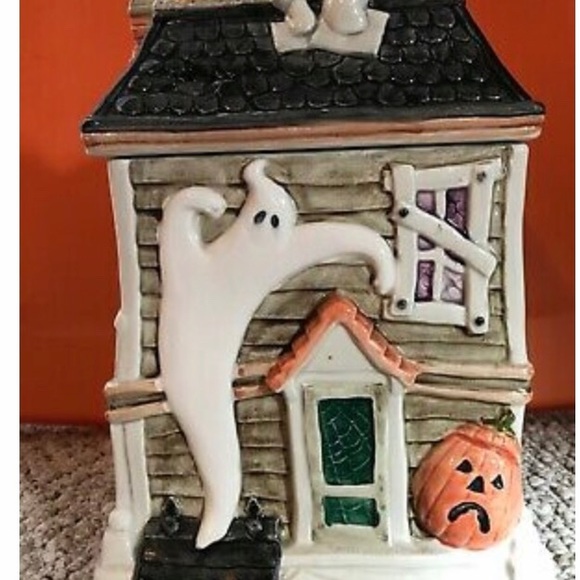 fitz and Floyd boo house Halloween cookie jar - Picture 3 of 8